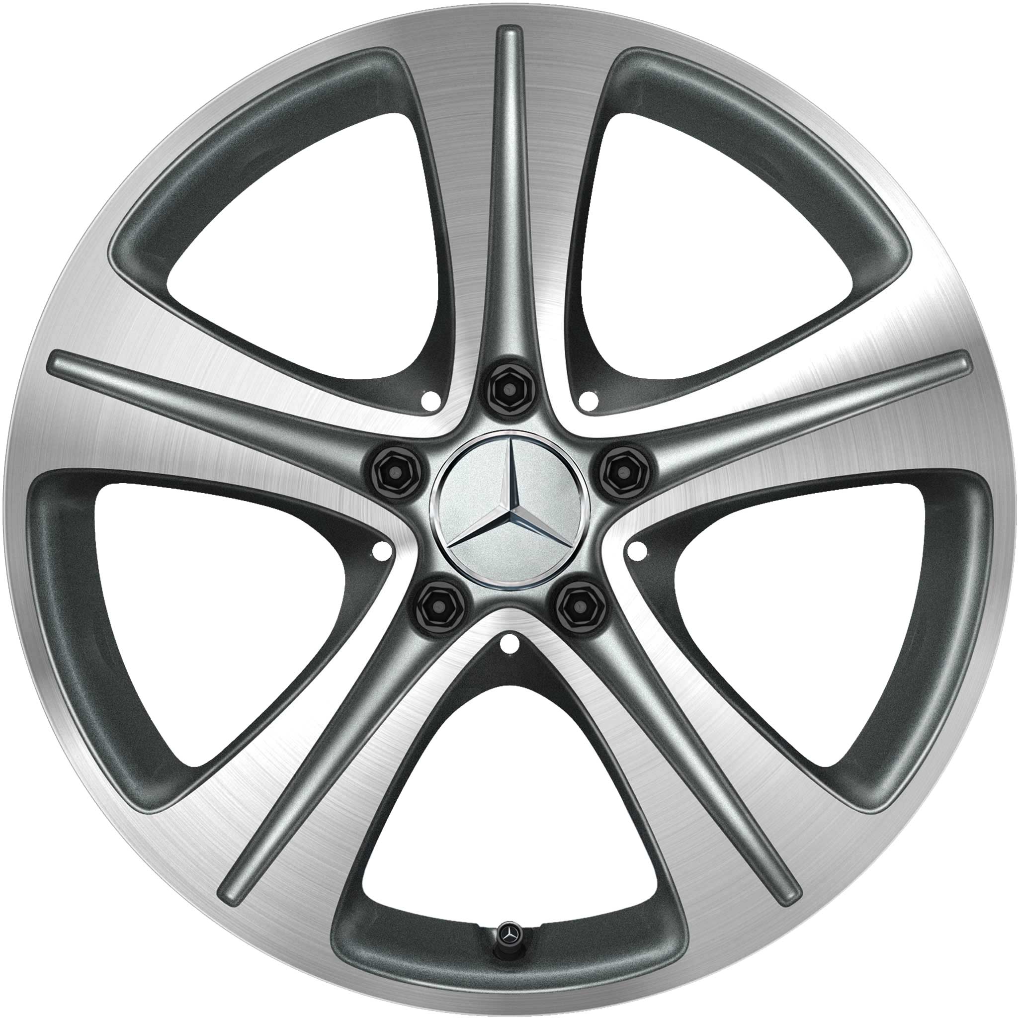 Mercedes 5 Spoke [205-17] Himalaya Grey with High Sheen Alloy Wheel Product Image #1