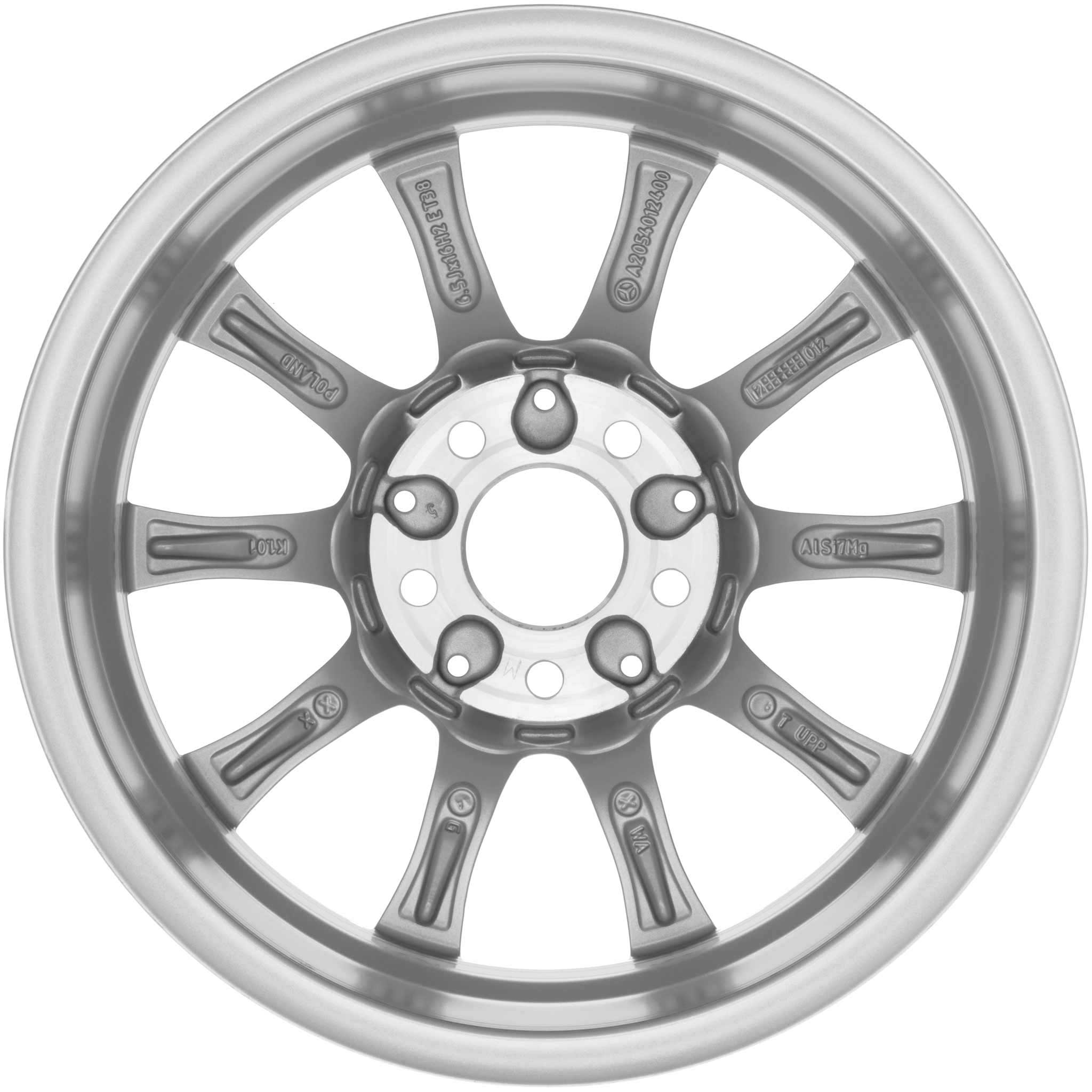 Mercedes 10 Spoke [205-16] Vanadium Silver Alloy Wheel Product Image #3