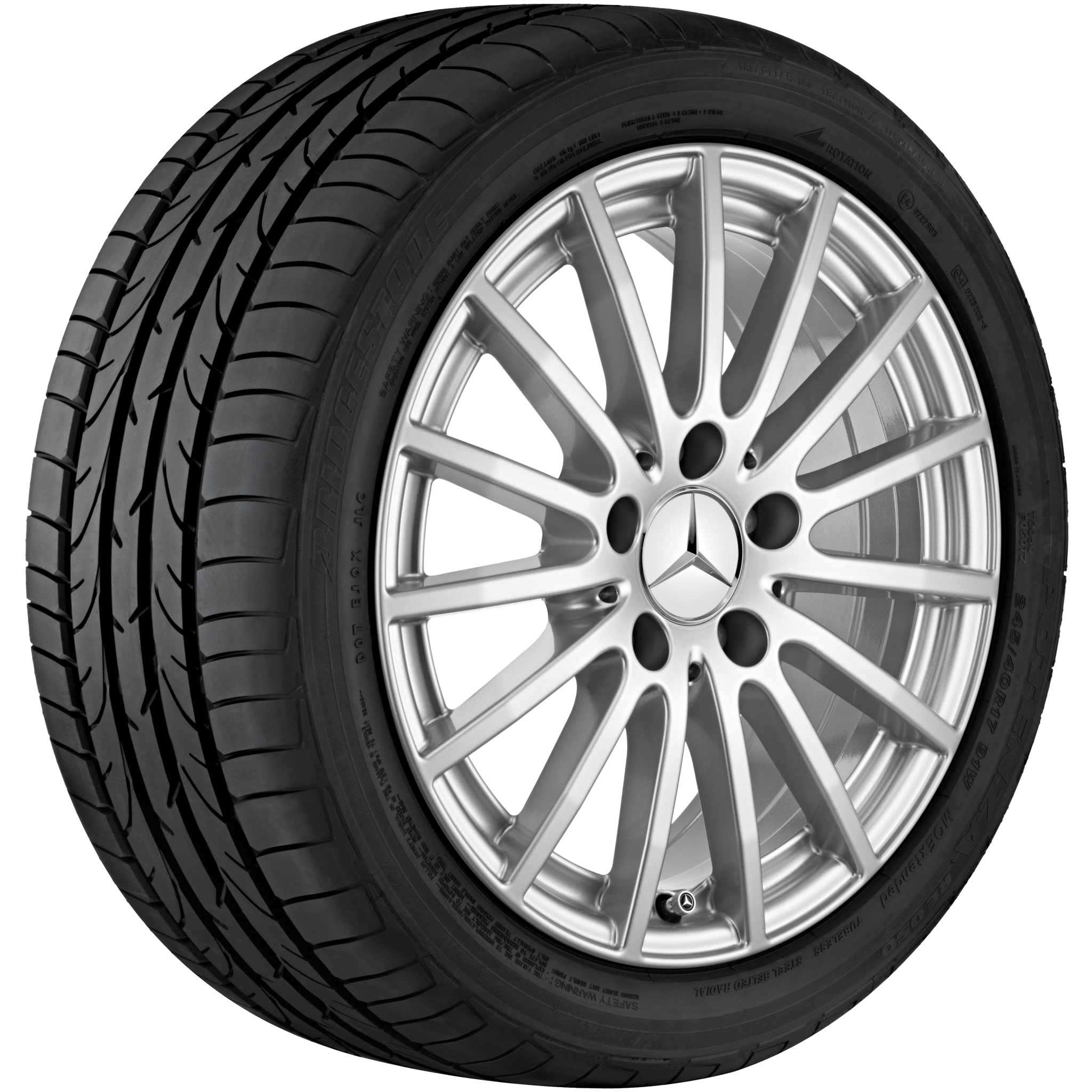 Mercedes Multispoke [205-16] Vanadium Silver Alloy Wheel Product Image #3