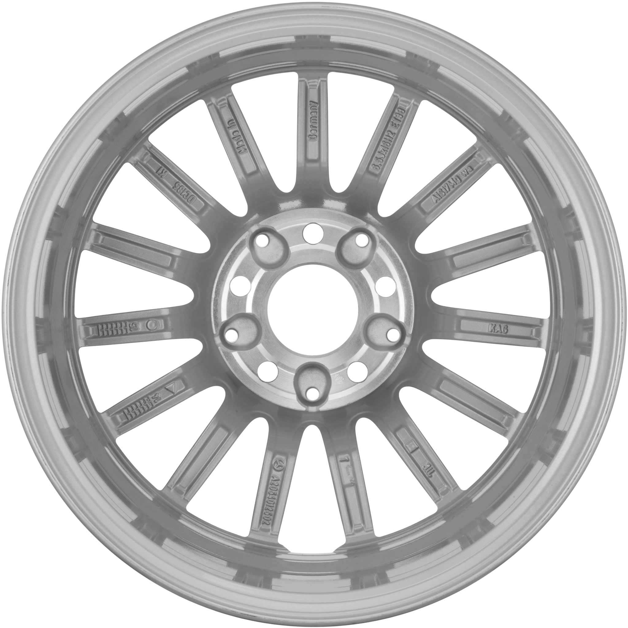 Mercedes Multispoke [205-16] Vanadium Silver Alloy Wheel Product Image #4