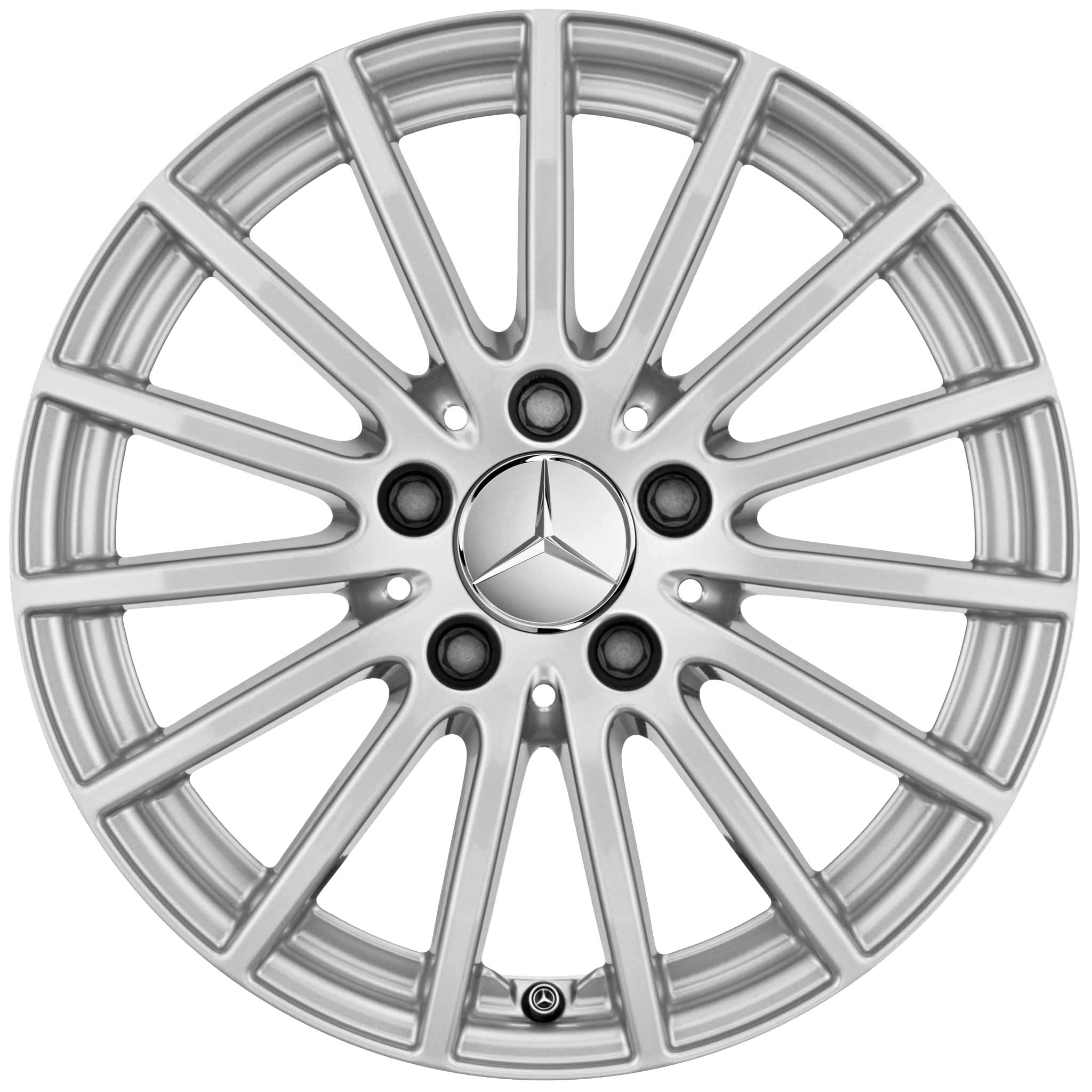 Mercedes Multispoke [205-16] Vanadium Silver Alloy Wheel Product Image #1