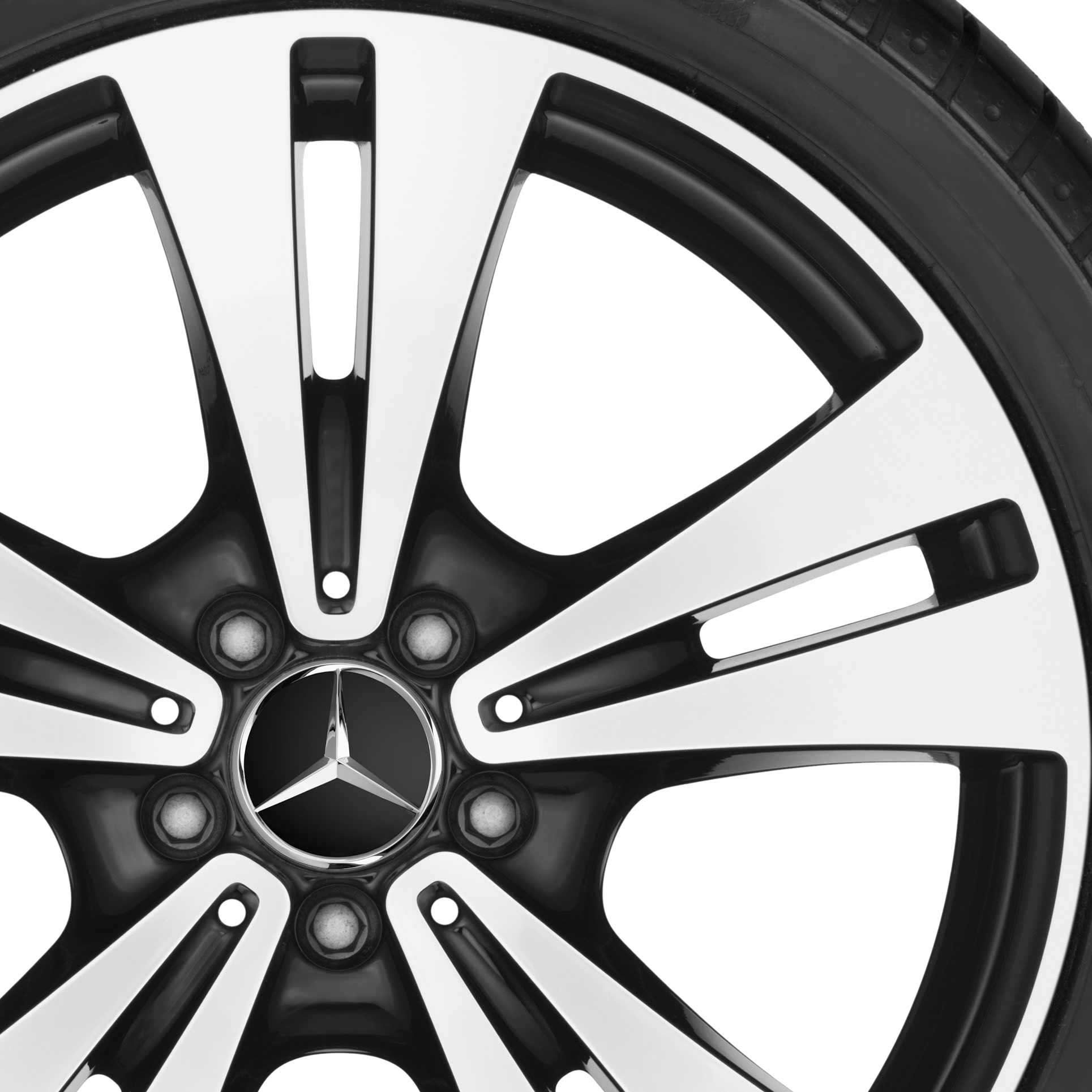 Mercedes 5 Twin Spoke [205-19] Gloss Black with High Sheen Alloy Wheel Product Image #2