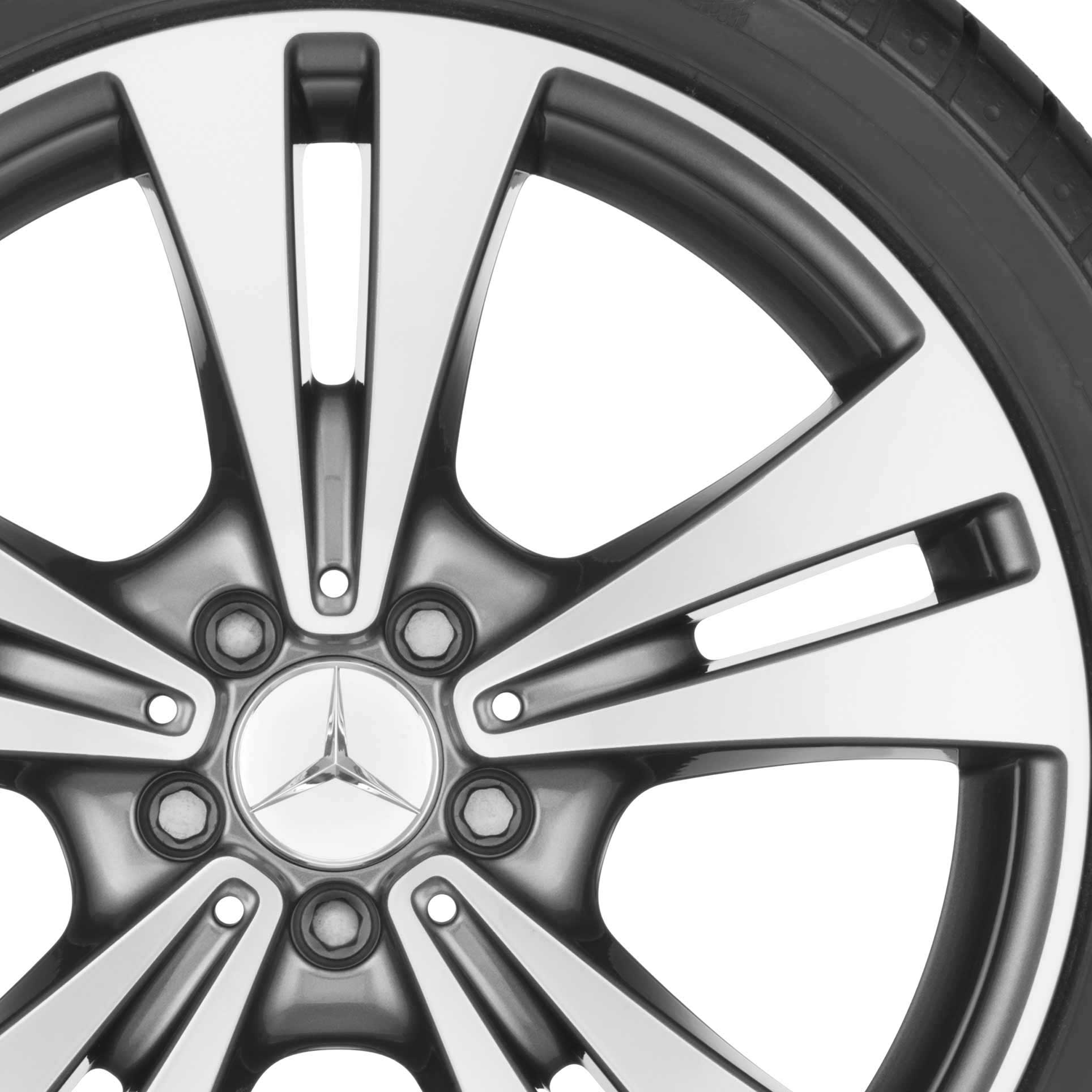 Mercedes 5 Twin Spoke [205-19] Tremolite Metallic with High Sheen Alloy Wheel Product Image #2
