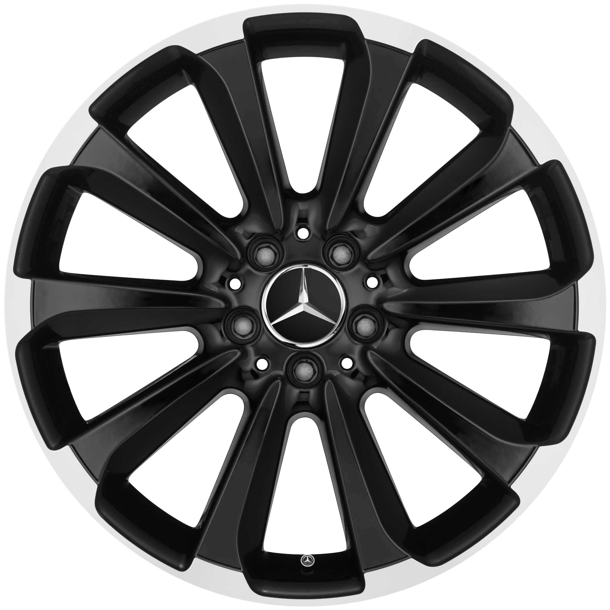 Mercedes 10 Spoke [205-19] Gloss Black with High Sheen Rim Edge Alloy Wheel Product Image #1