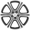 Mercedes 6 Spoke [205-19] Himalaya Grey with High Sheen Wheel Img 1