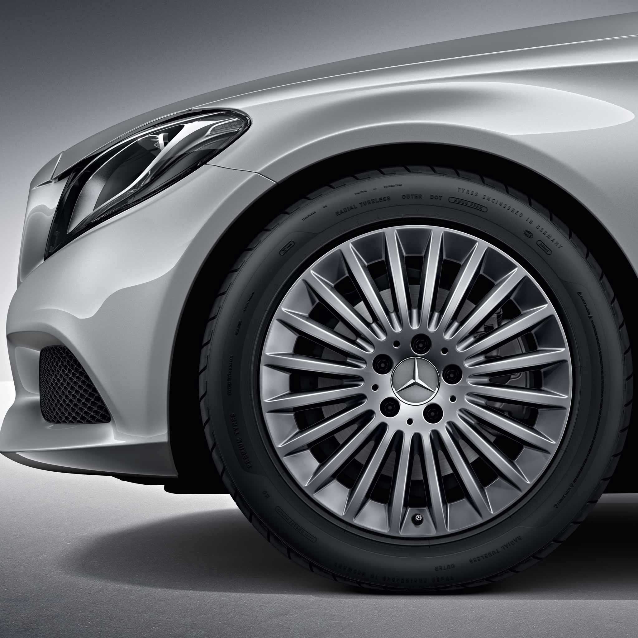 Mercedes Multispoke [205-17] Himalaya Grey Alloy Wheel Product Image #2