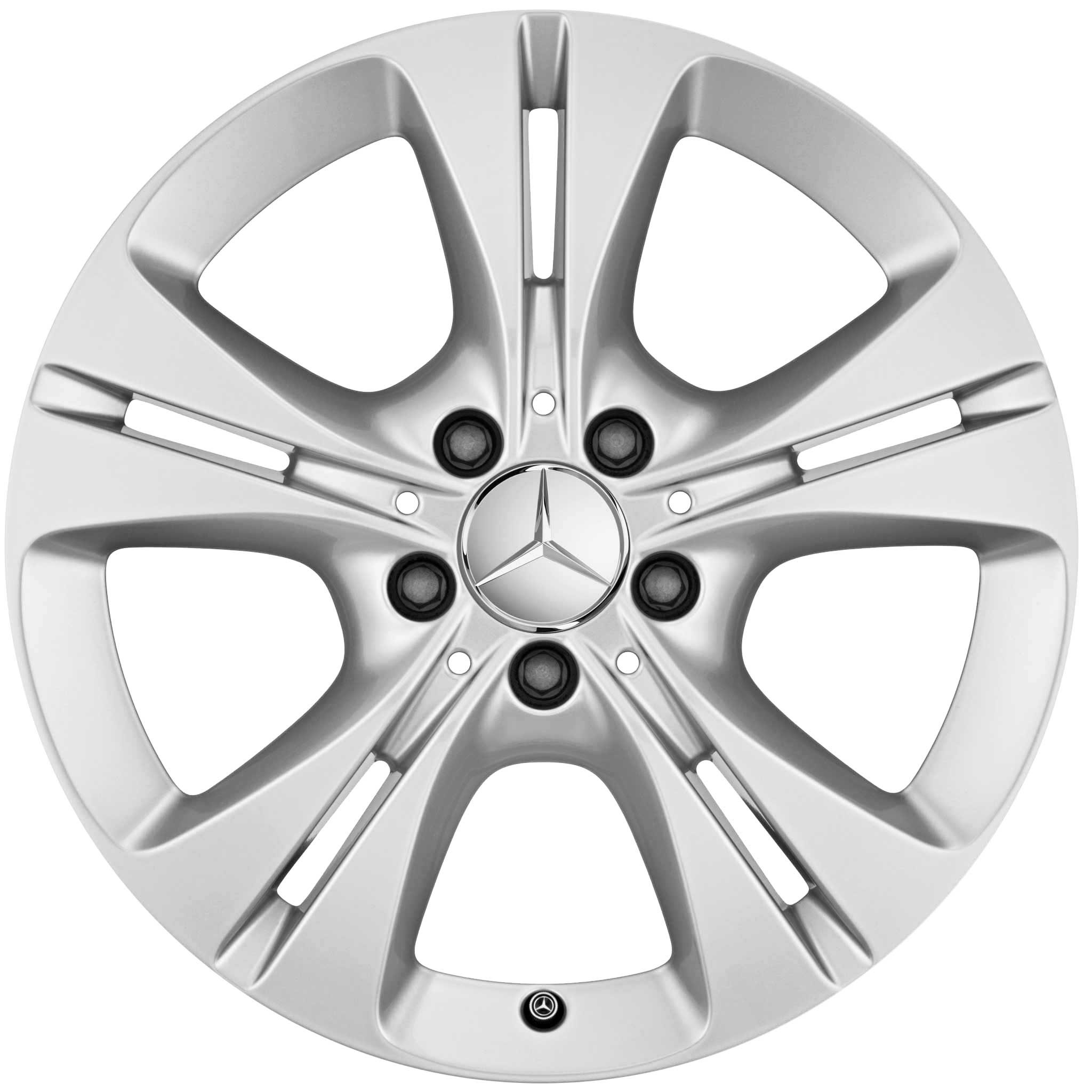 Mercedes 5 Twin Spoke [205-17] Vanadium Silver Alloy Wheel Product Image #1