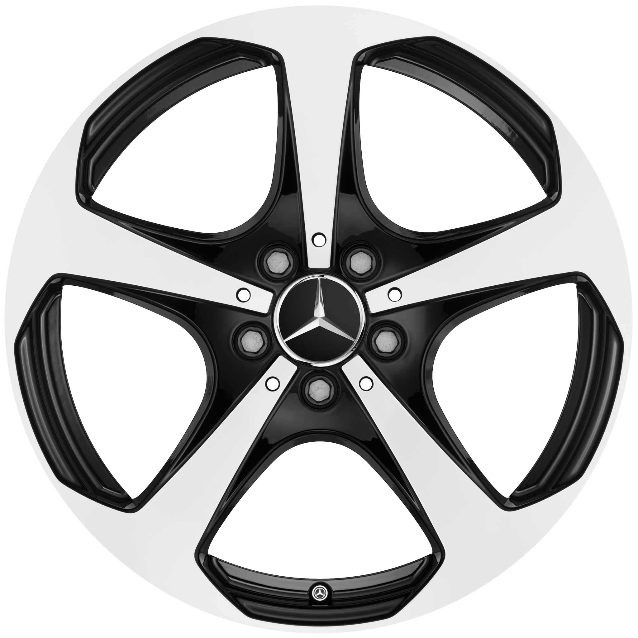 Mercedes 5 Spoke [205-18] Gloss Black with High Sheen Alloy Wheel Product Image #1