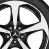 Mercedes 5 Spoke [205-18] Gloss Black with High Sheen Wheel Img 2