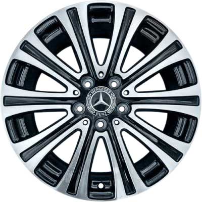 Mercedes 5 Double Spoke [205-17] Gloss Black with High Sheen Alloy Wheel Product Image #1