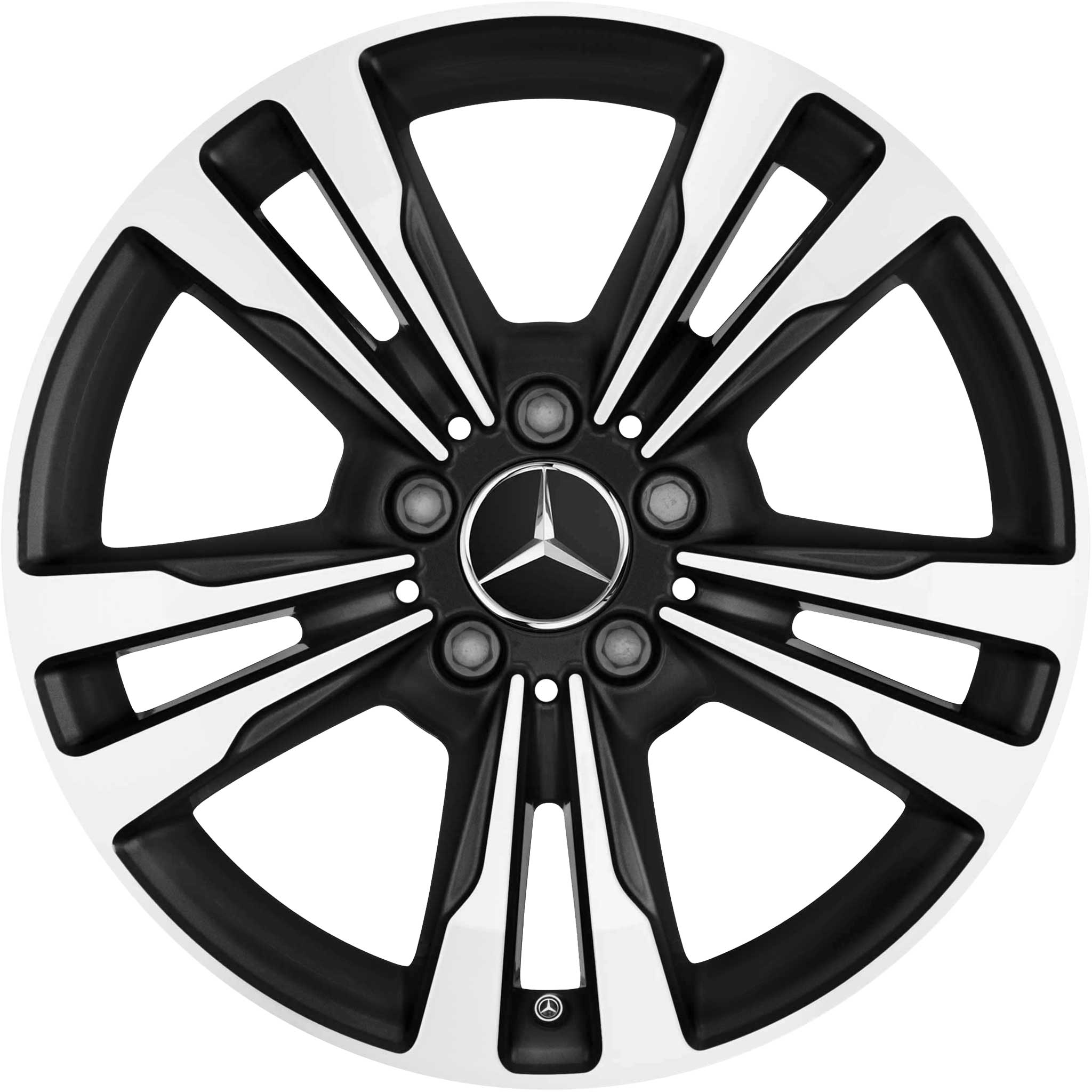 Mercedes 5 Twin Spoke [205-17] Gloss Black with High Sheen Alloy Wheel Product Image #1