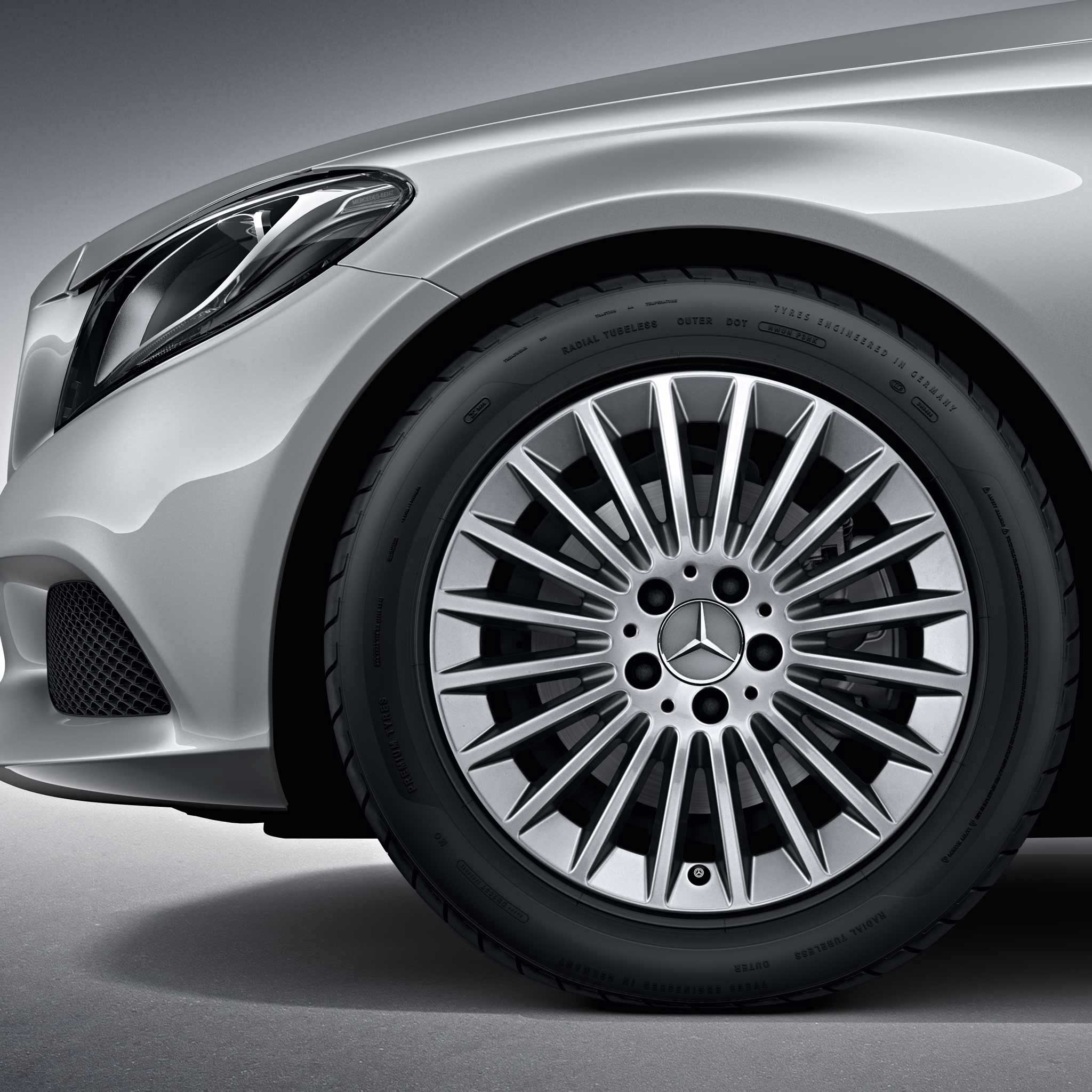 Mercedes Multispoke [205-17] Vanadium Silver Alloy Wheel Product Image #4