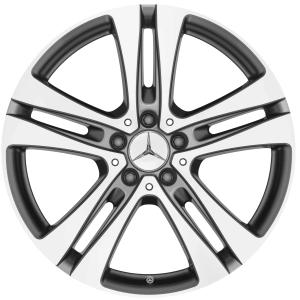 19" Mercedes 5 Twin Spoke [205-19] Himalaya Grey with High Sheen alloy wheel