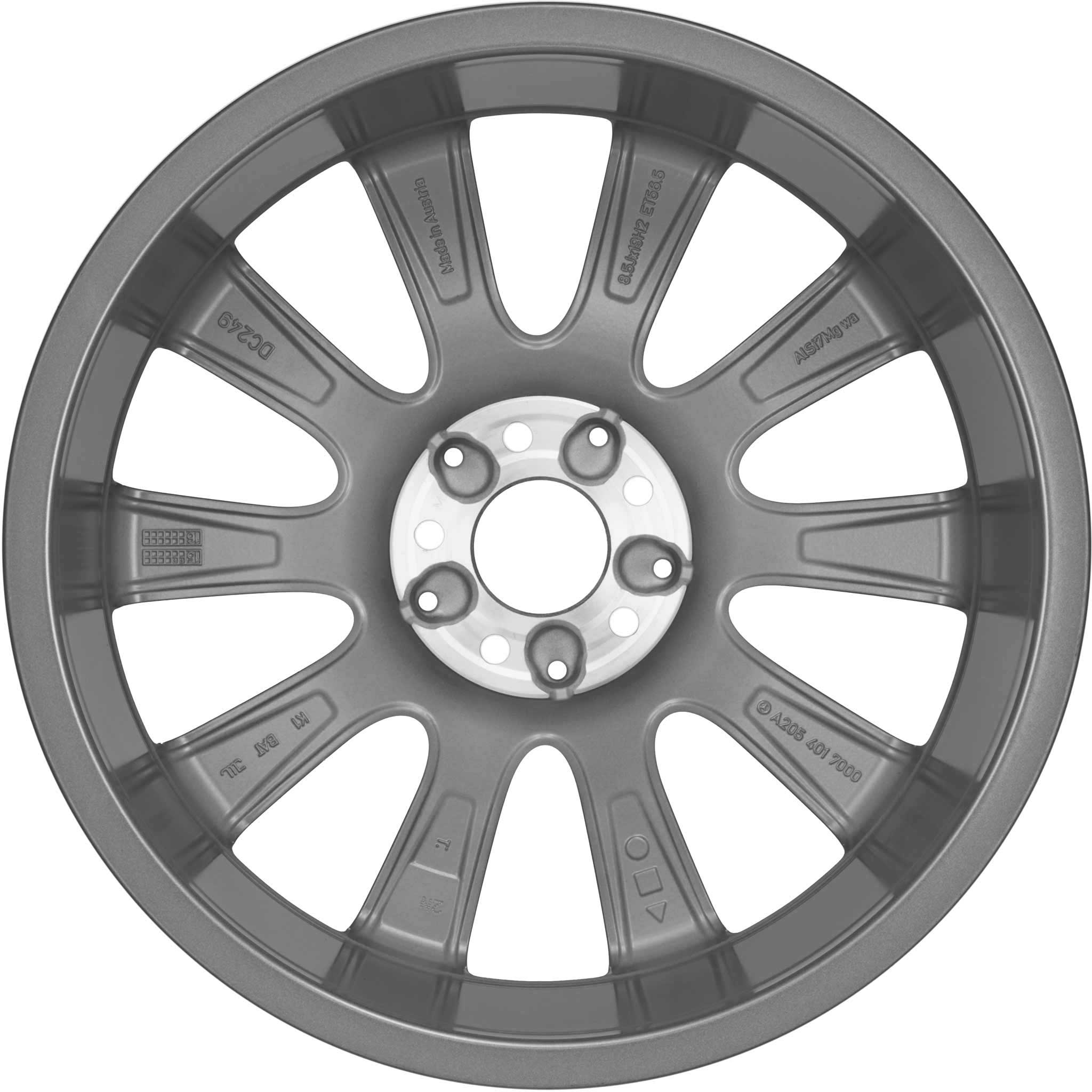 Mercedes 10 Spoke [205-19] Himalaya Grey Alloy Wheel Product Image #3