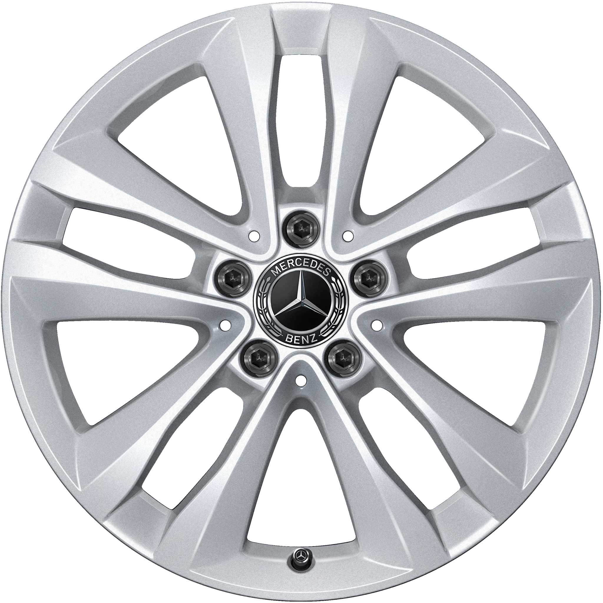 Mercedes 5 Twin Spoke [205-17] Vanadium Silver Alloy Wheel Product Image #1