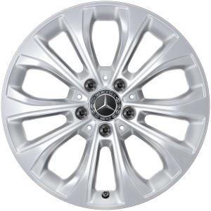 Mercedes 10 Spoke [205-17] Vanadium Silver Alloy Wheel - Sizes 17in