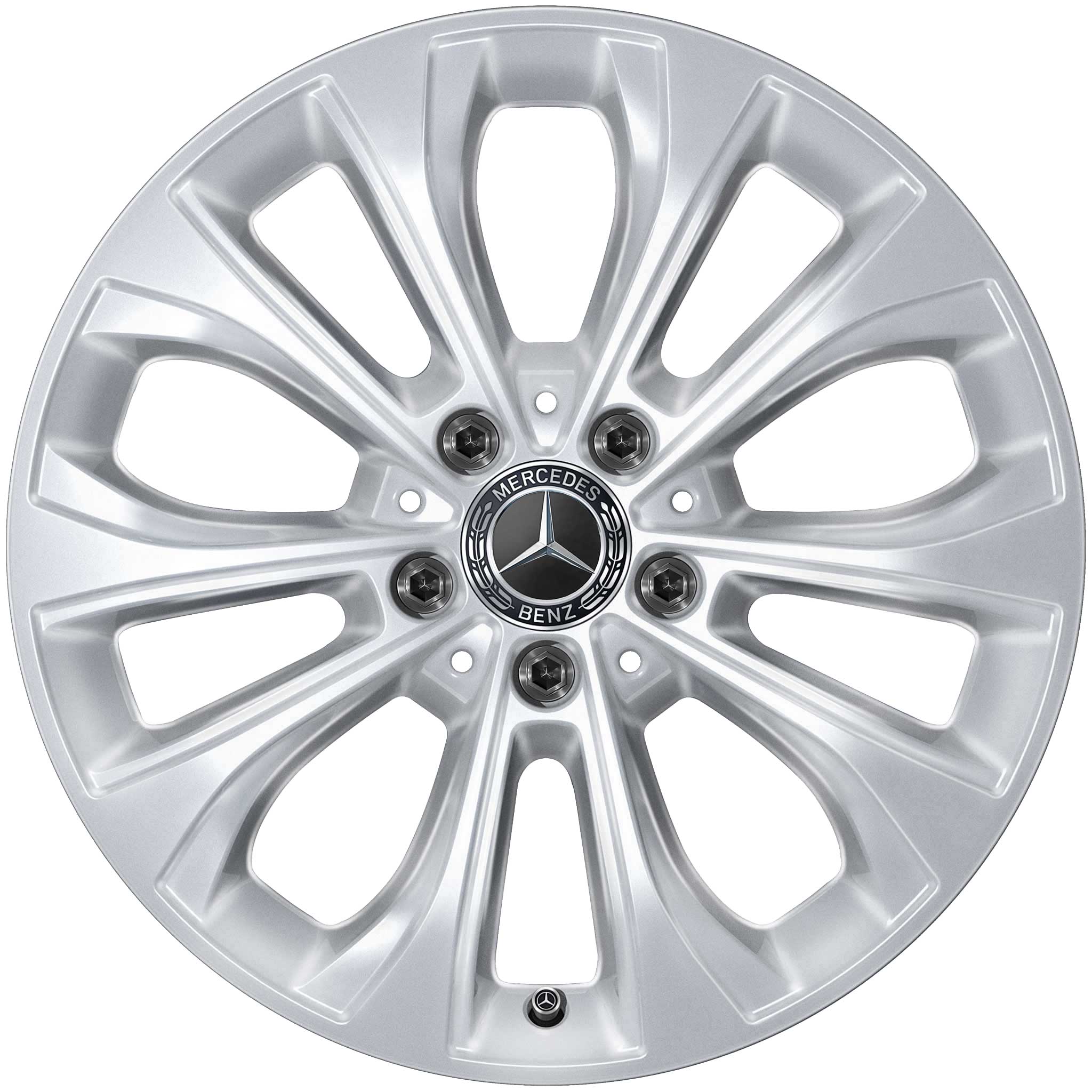 Mercedes 10 Spoke [205-17] Vanadium Silver Alloy Wheel Product Image #1