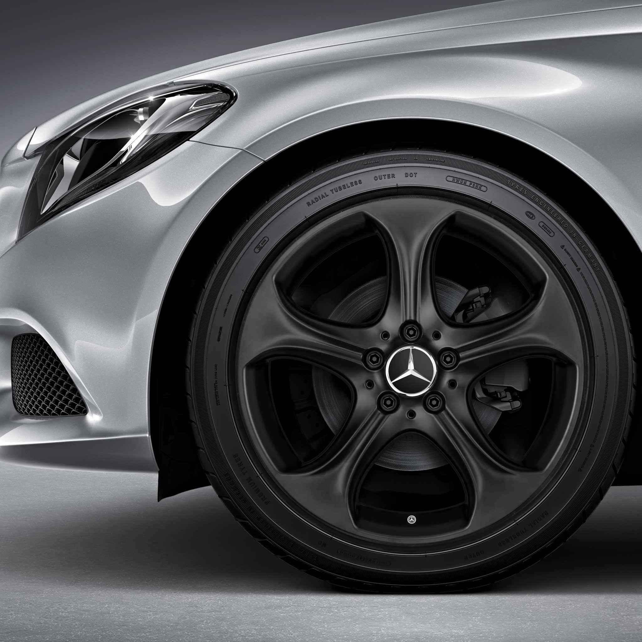 Mercedes 5 Spoke [205-18] Matt Black Alloy Wheel Product Image #3