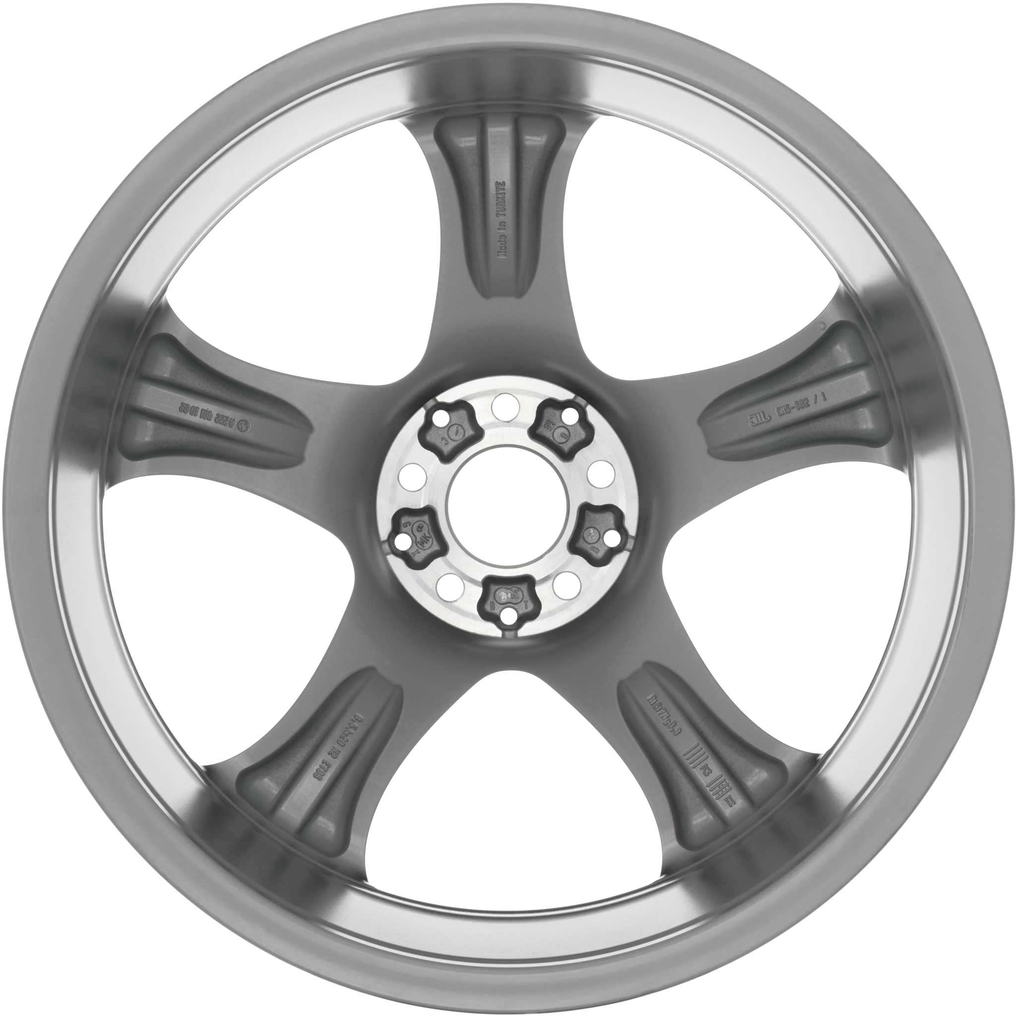 Mercedes 5 Spoke [205-18] Vanadium Silver Alloy Wheel Product Image #2