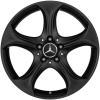 Mercedes 5 Spoke [205-18] Matt Black Wheel Img 1