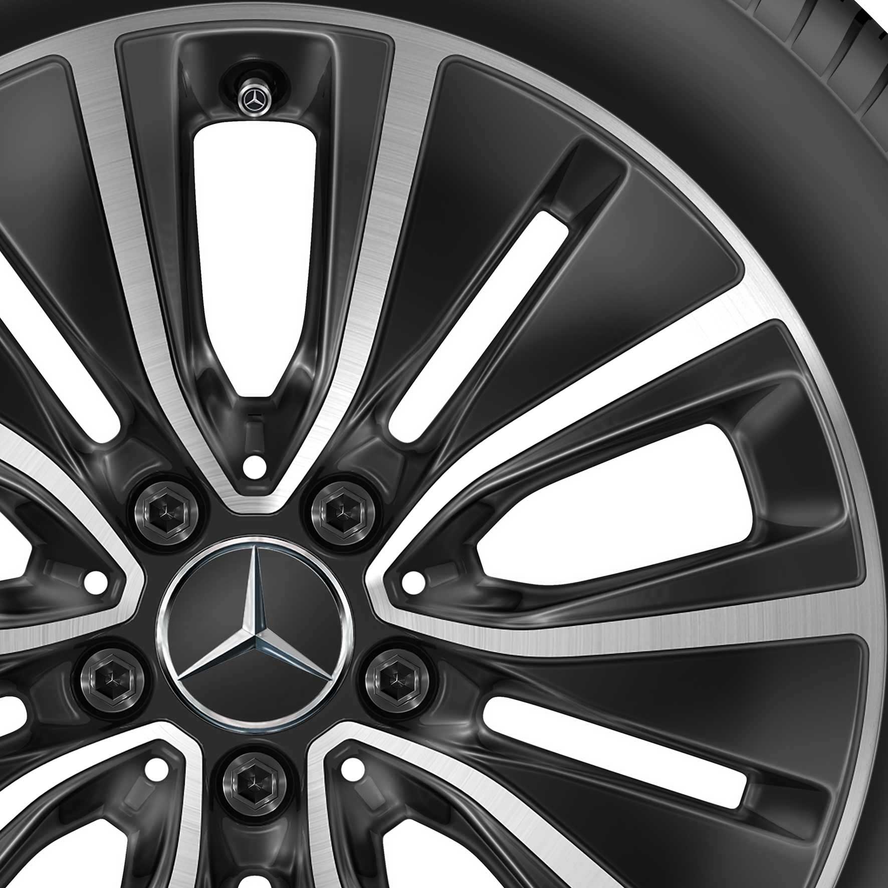 Mercedes 5 Hole [205-17] Gloss Black with High Sheen Alloy Wheel Product Image #2
