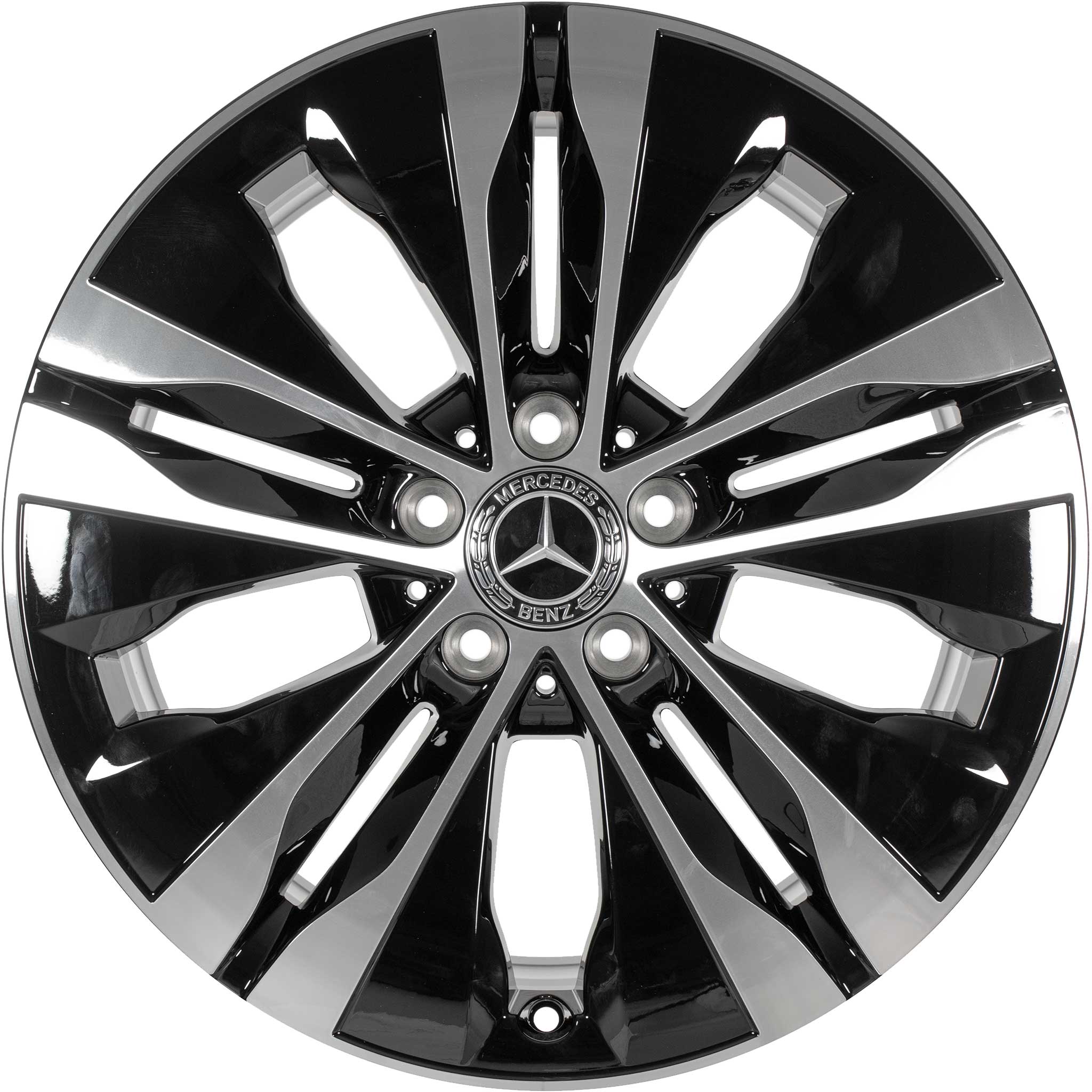 Mercedes 5 Spoke [206-18] Gloss Back with High Sheen Alloy Wheel Product Image #1