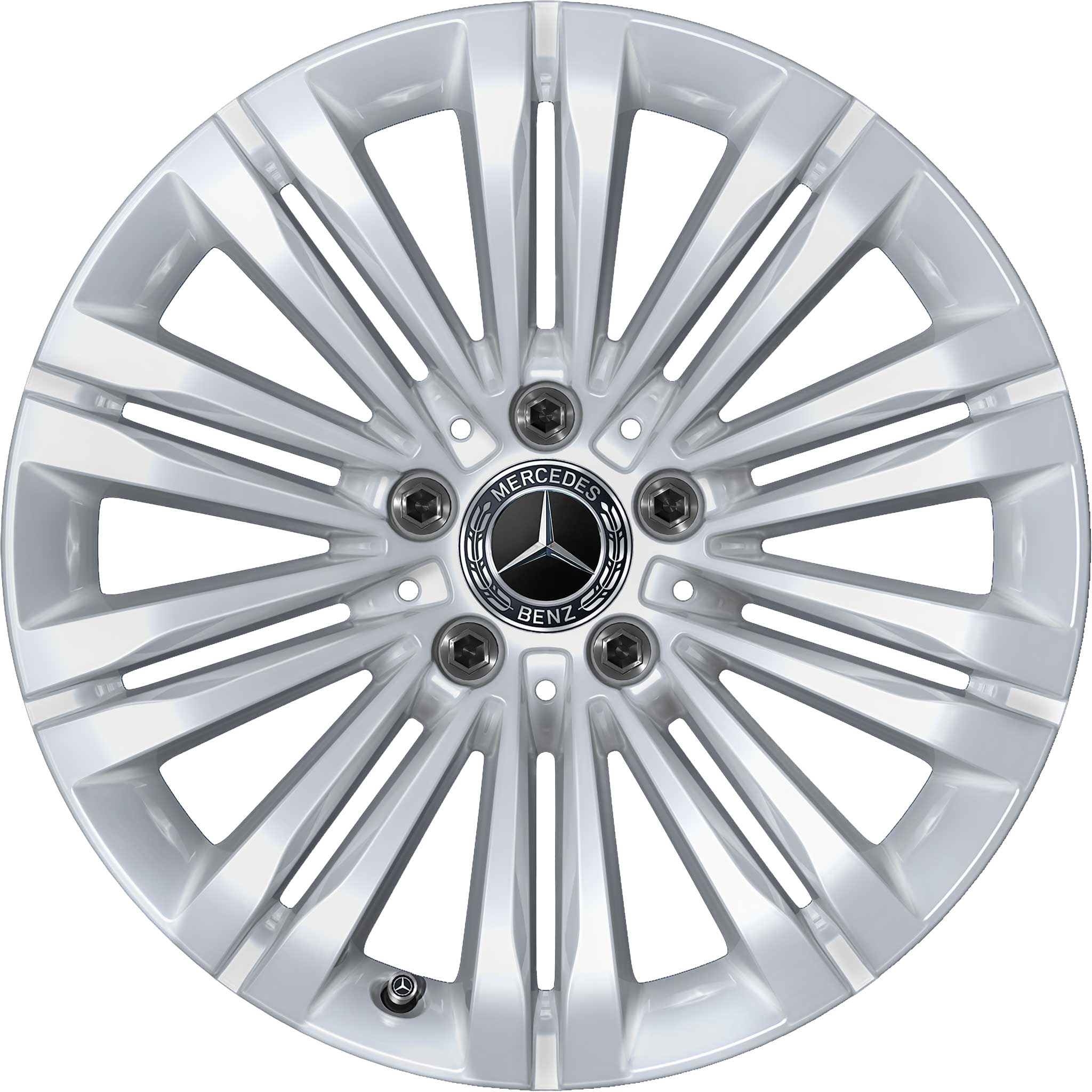 Mercedes 10 Twin Spoke [206-17] Vanadium Silver Alloy Wheel Product Image #1