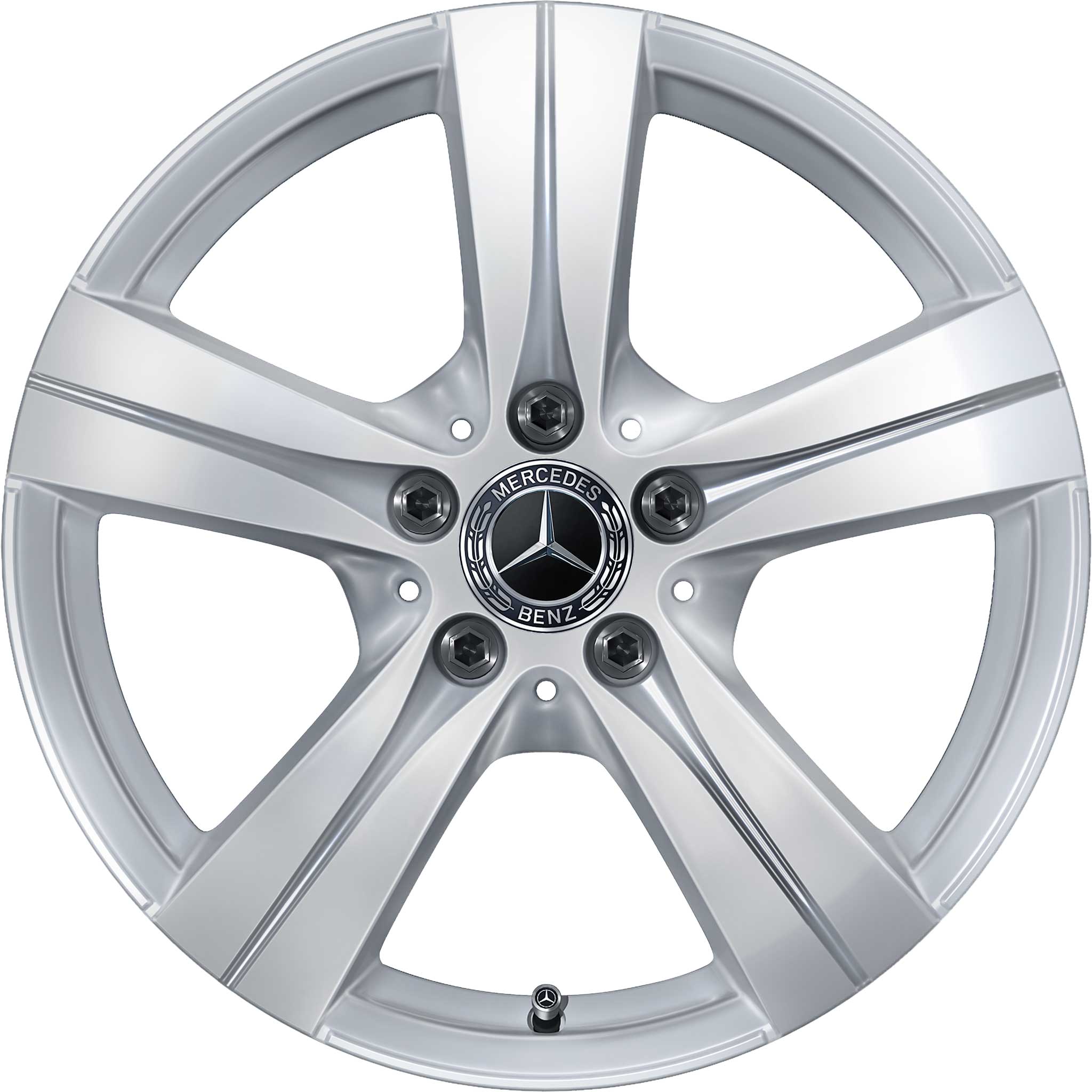 Mercedes 5 Spoke [206-17] Vanadium Silver Alloy Wheel Product Image #1
