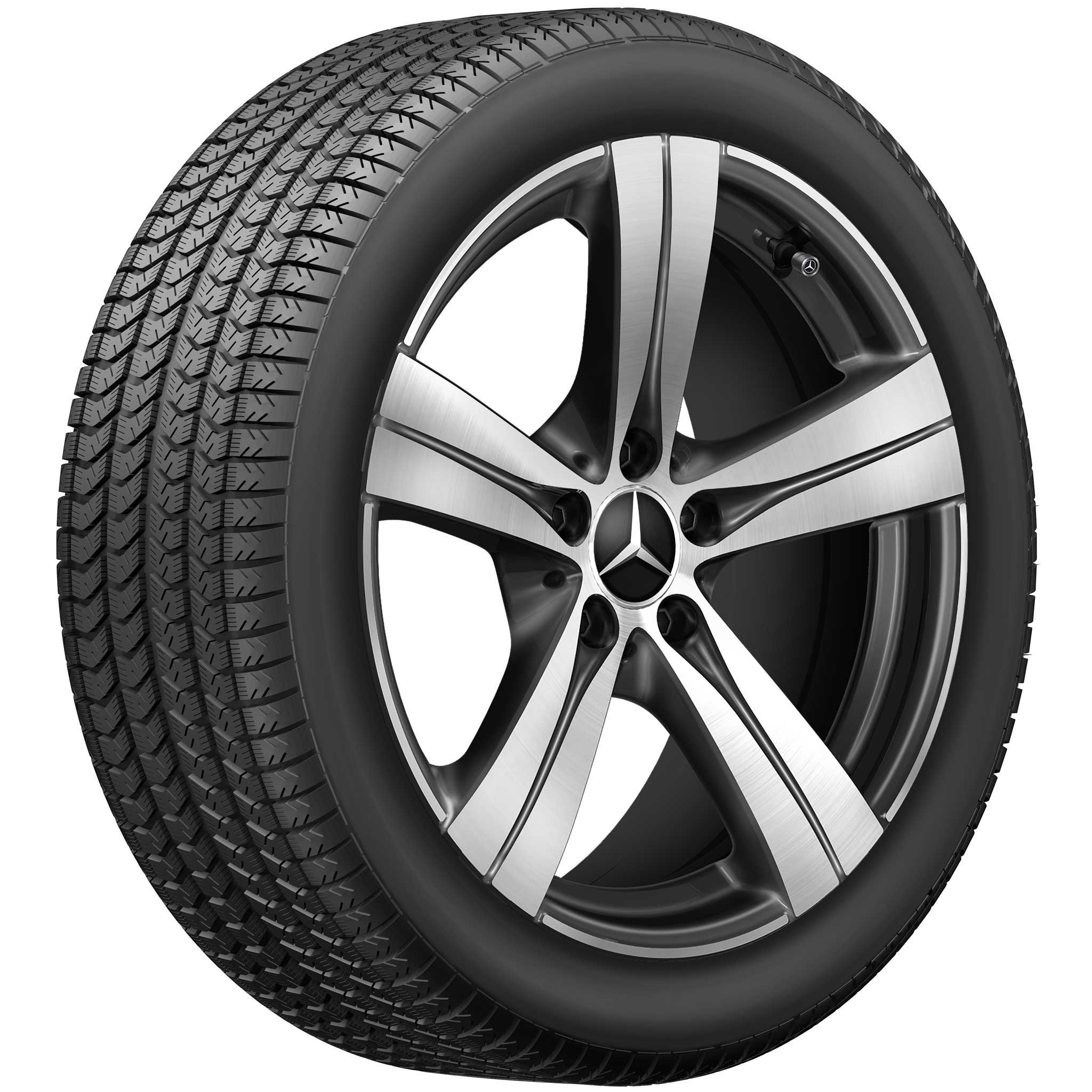 Mercedes 5 Spoke Aero [206-18] Gloss Back with High Sheen Alloy Wheel Product Image #2