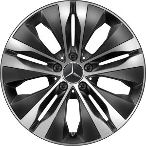 18" Mercedes 5 Twin Spoke Aero [206-18] Gloss Back with High Sheen alloy wheel