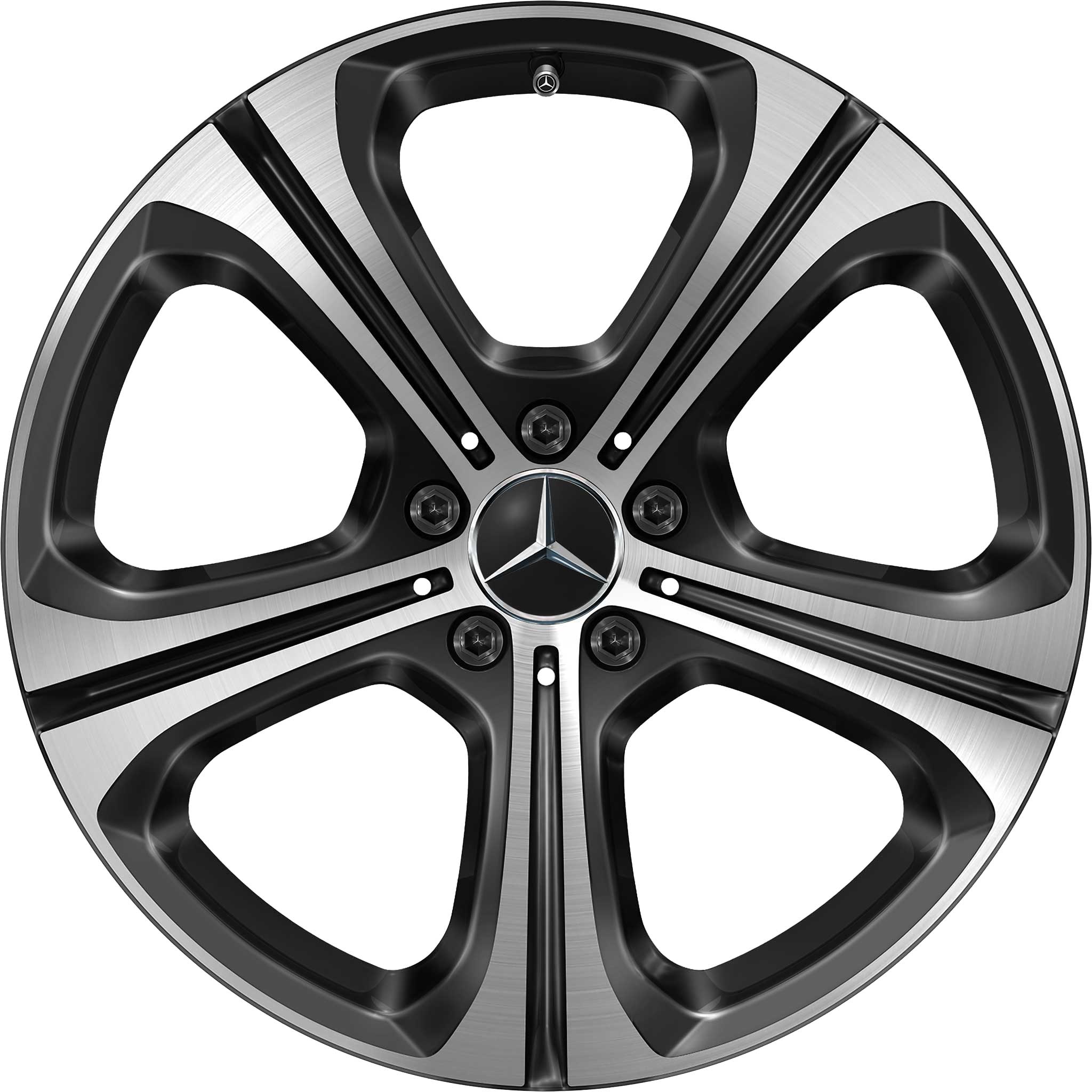 Mercedes 5 Spoke [206-19] Gloss Back with High Sheen Alloy Wheel Product Image #1