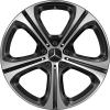 Mercedes 5 Spoke [206-19] Gloss Back with High Sheen Wheel Img 1