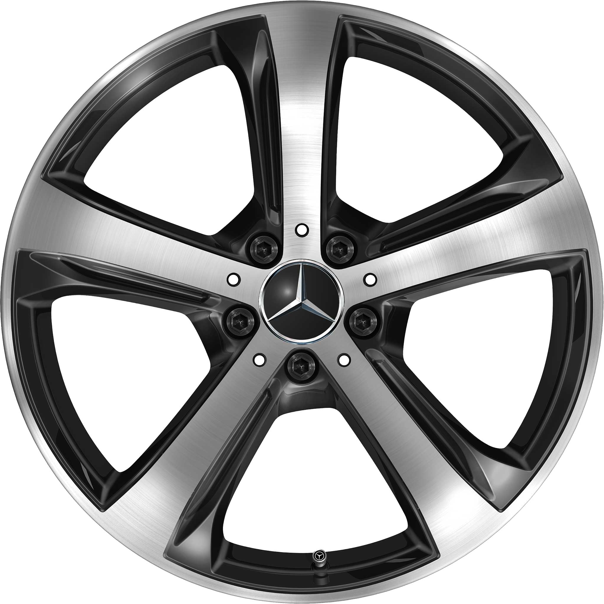 Mercedes 5 Spoke [206-19] Gloss Back with High Sheen Alloy Wheel Product Image #1