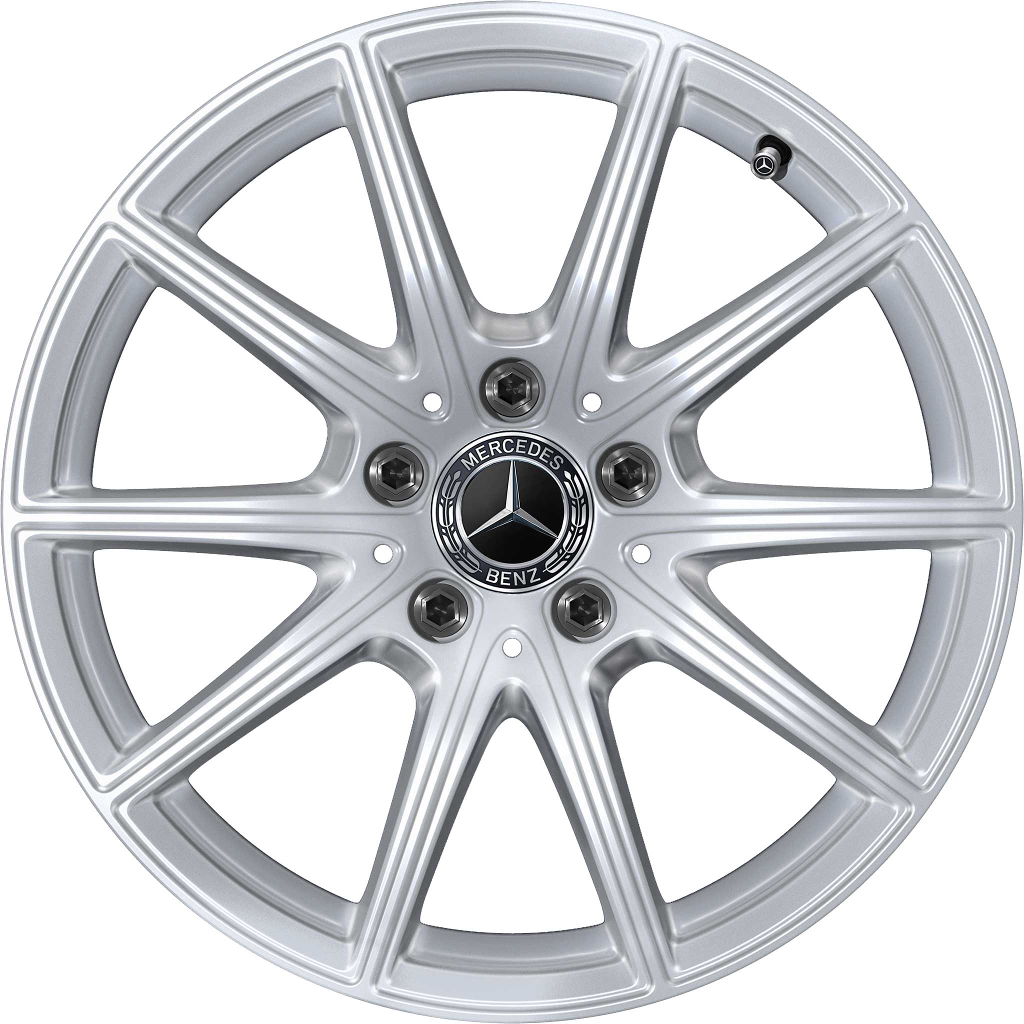 Mercedes 10 Spoke [206-17] Vanadium Silver Alloy Wheel Product Image #1