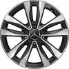 Mercedes 5 Twin Spoke Aero [206-17] Gloss Back with High Sheen Wheel Img 1