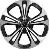 Mercedes 5 Twin Spoke Aero [206-18] Gloss Back with High Sheen Wheel Img 1