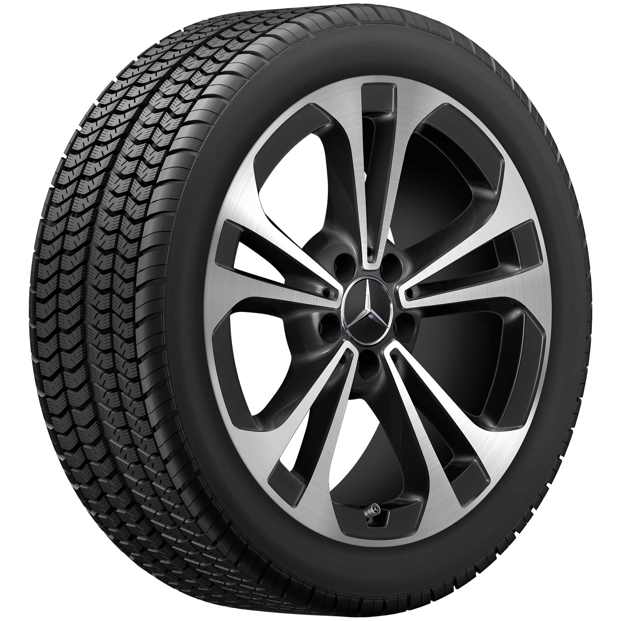 Mercedes 5 Twin Spoke [206-18] Gloss Back with High Sheen Alloy Wheel Product Image #2