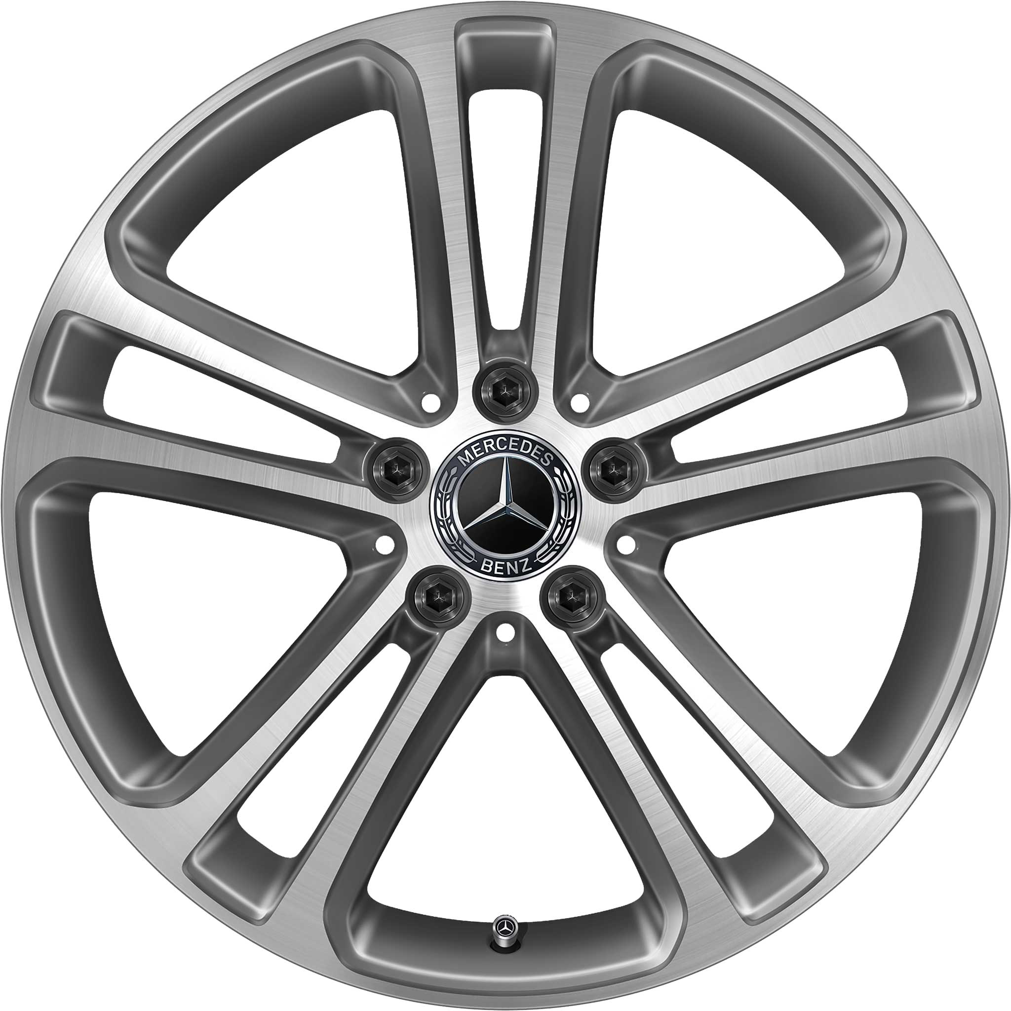 Mercedes 5 Twin Spoke [206-18] Tremolite Metallic with High Sheen Alloy Wheel Product Image #1
