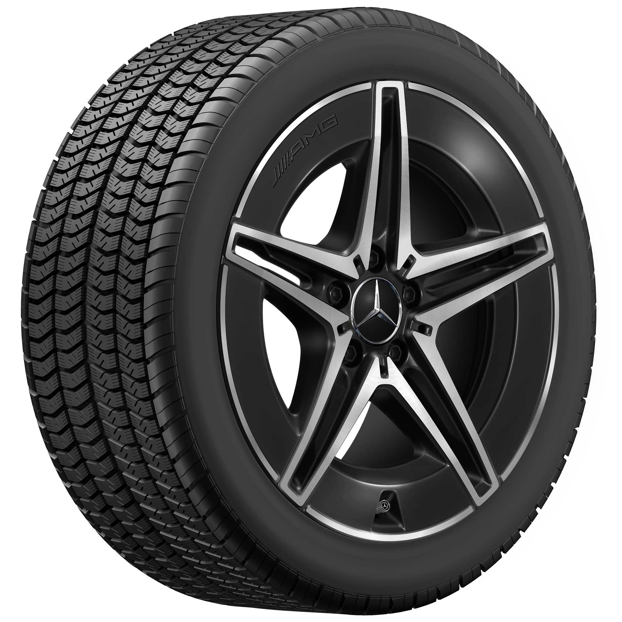 Mercedes 5 Twin Spoke [206-18] Gloss Back with High Sheen Alloy Wheel Product Image #2