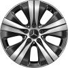 Mercedes 5 Spoke Aero [206-17] Gloss Back with High Sheen Wheel Img 1