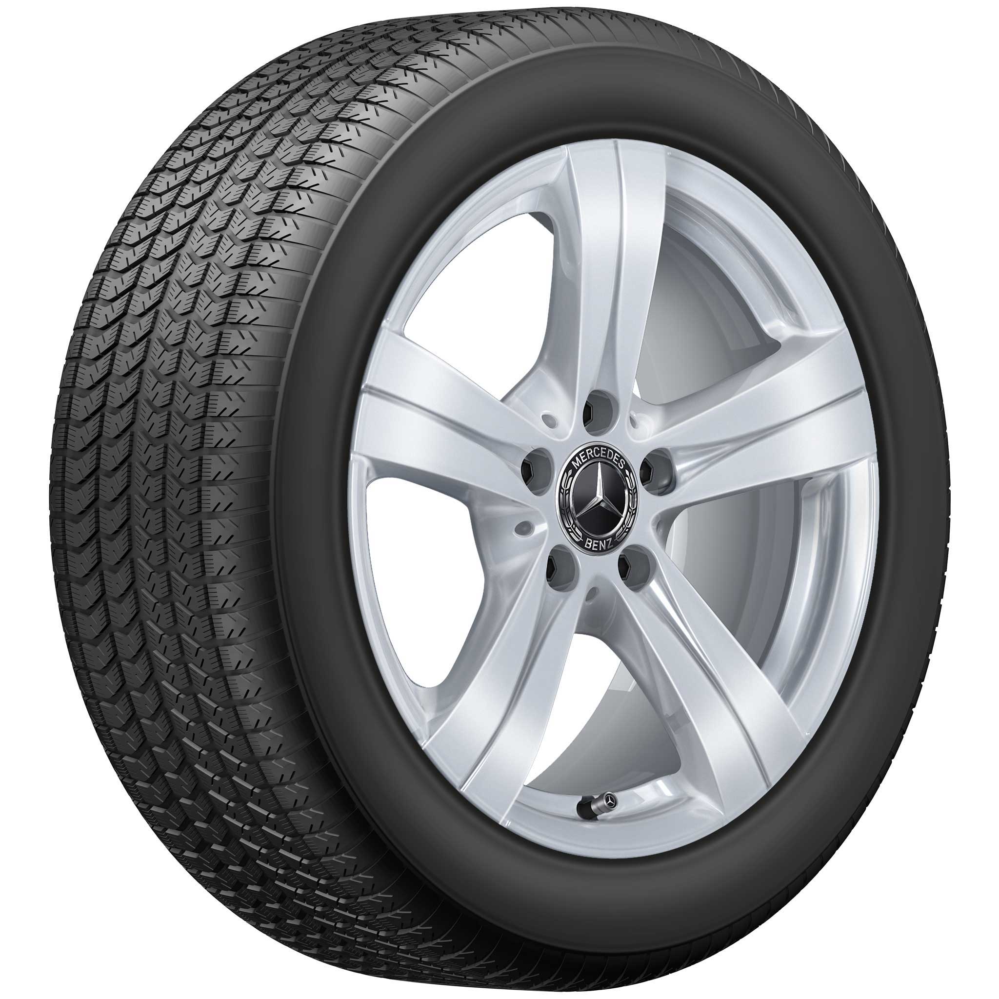 Mercedes 5 Spoke [206-17] Vanadium Silver Alloy Wheel Product Image #2