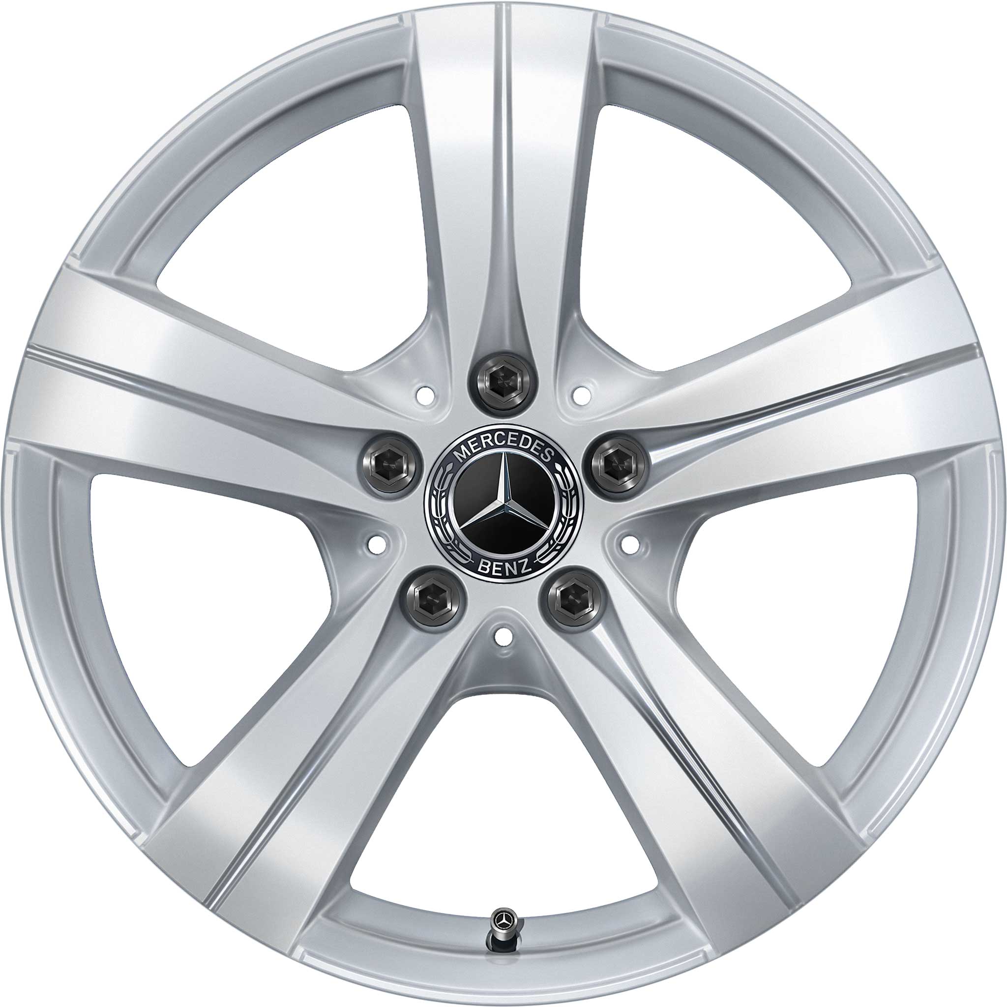 Mercedes 5 Spoke [206-17] Vanadium Silver Alloy Wheel Product Image #1