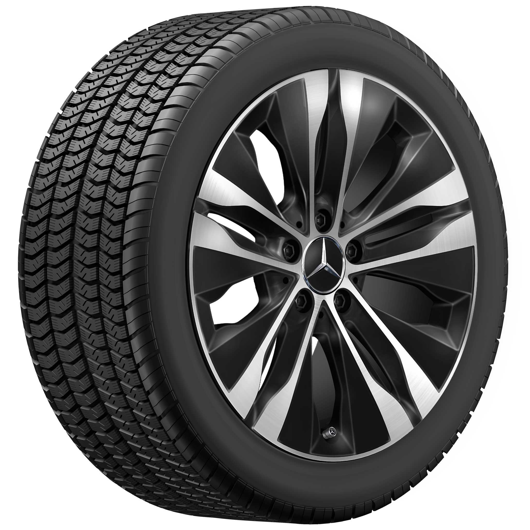 Mercedes 5 Twin Spoke Aero [206-17] Gloss Back with High Sheen Alloy Wheel Product Image #2