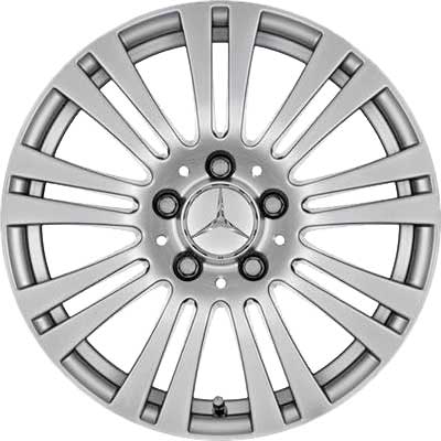 Mercedes 9 Twin Spoke [207-16] Titanium Silver Alloy Wheel Product Image #1