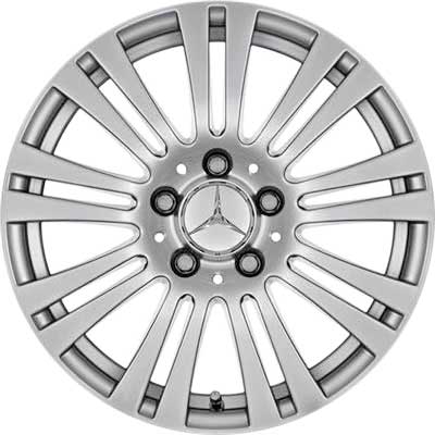 Mercedes 9 Twin Spoke [207-17] Titanium Silver Alloy Wheel Product Image #1