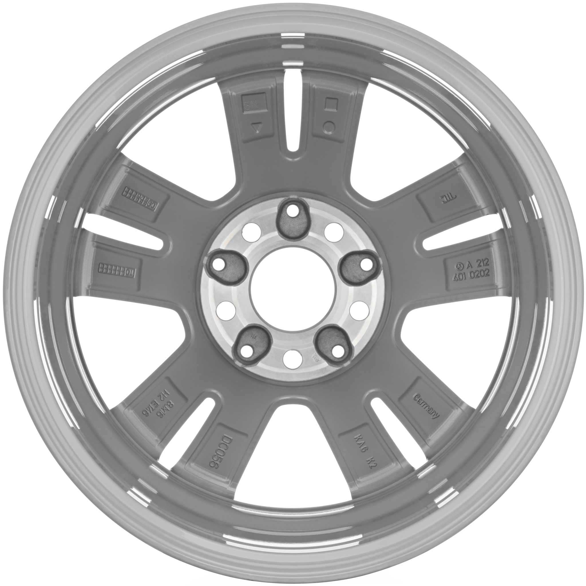 Mercedes 5 Twin Spoke [207-17] Titanium Silver Alloy Wheel Product Image #2