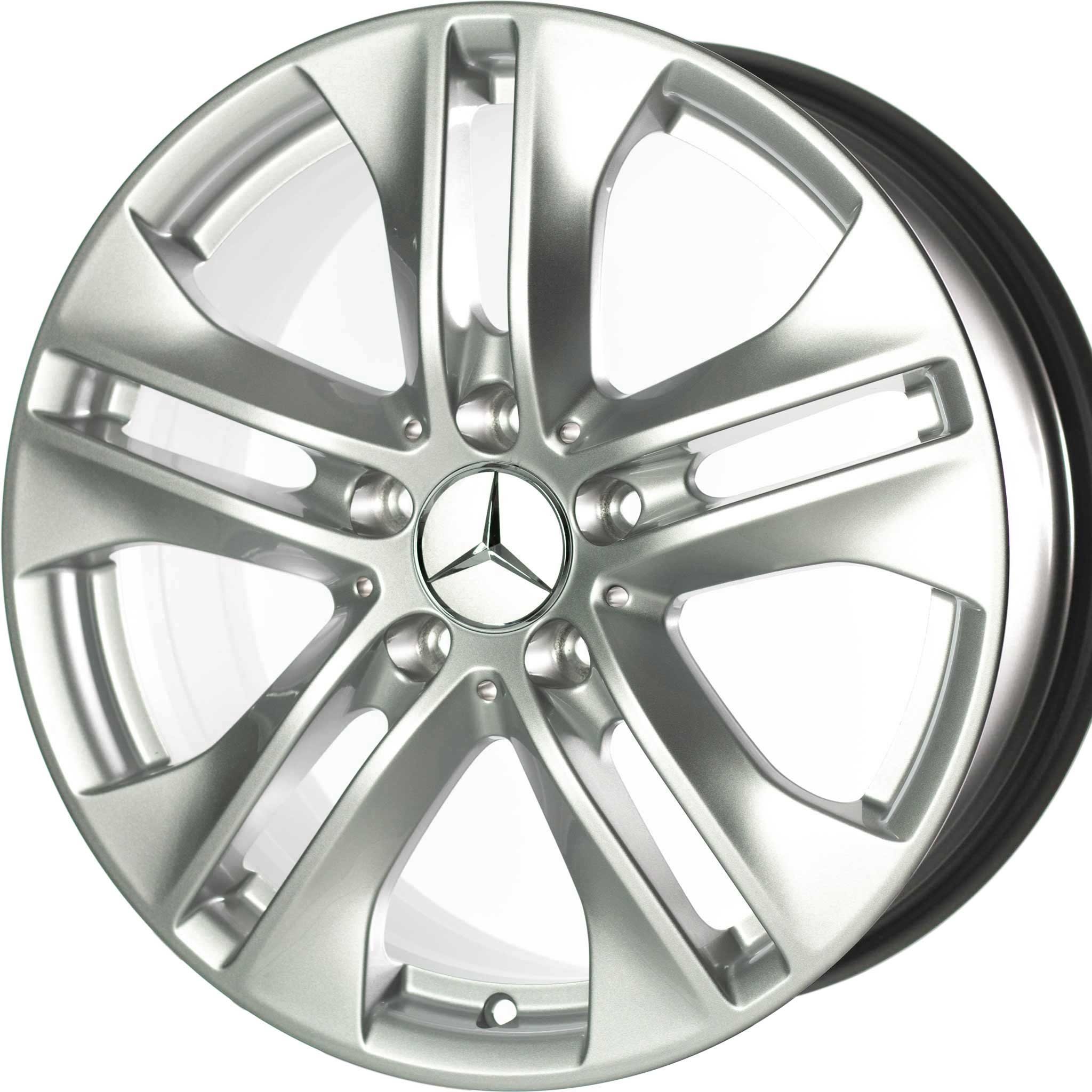 Mercedes 5 Twin Spoke [207-17] Titanium Silver Alloy Wheel Product Image #2