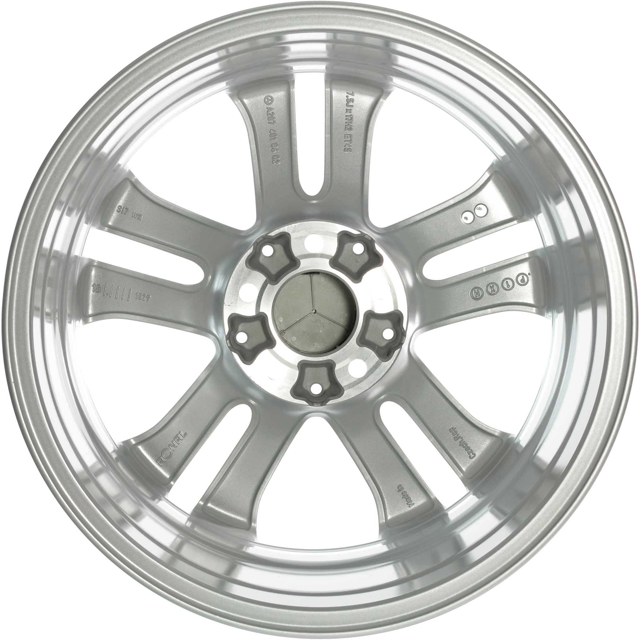Mercedes 5 Twin Spoke [207-17] Titanium Silver Alloy Wheel Product Image #3