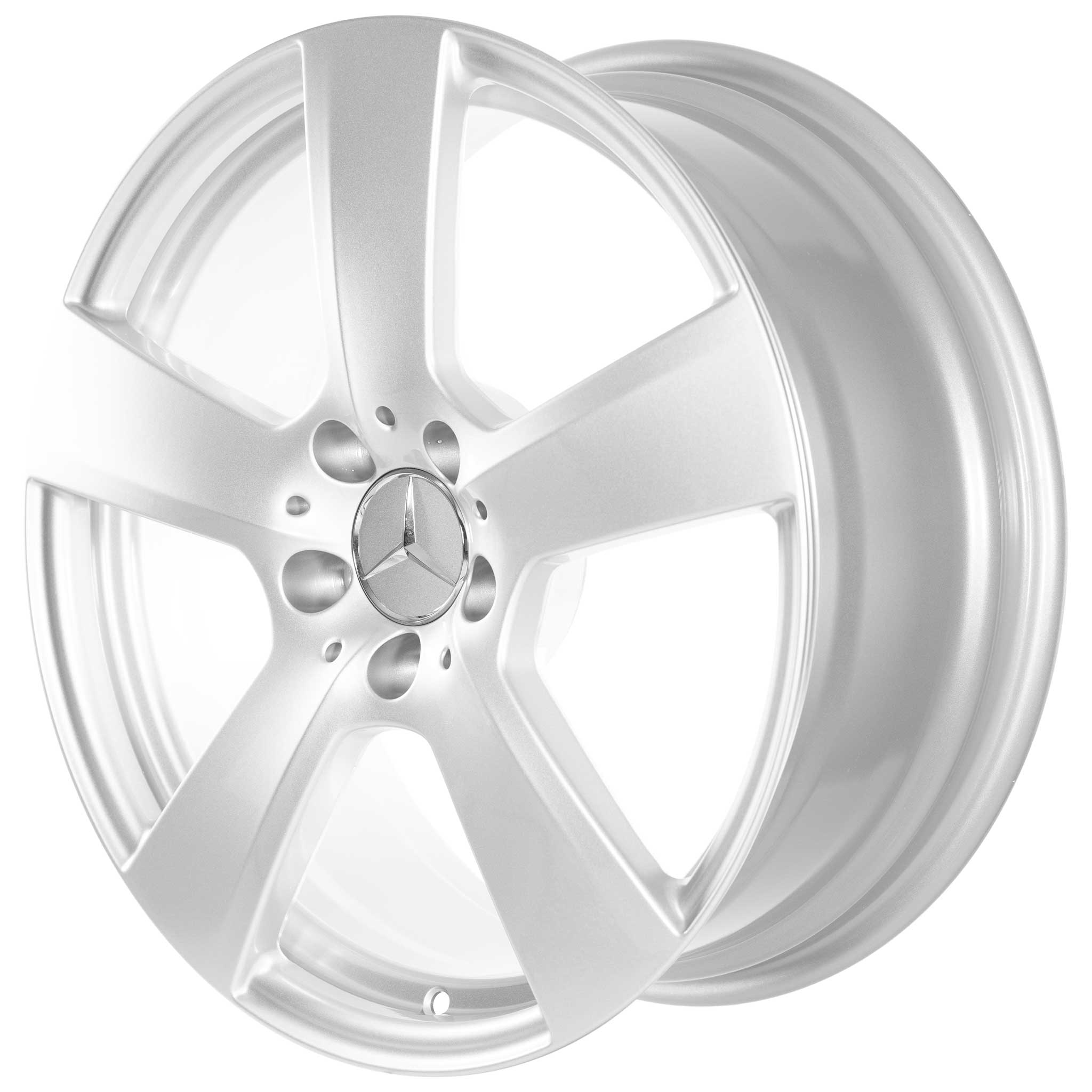 Mercedes 5 Spoke [207-18] Titanium Silver Alloy Wheel Product Image #2