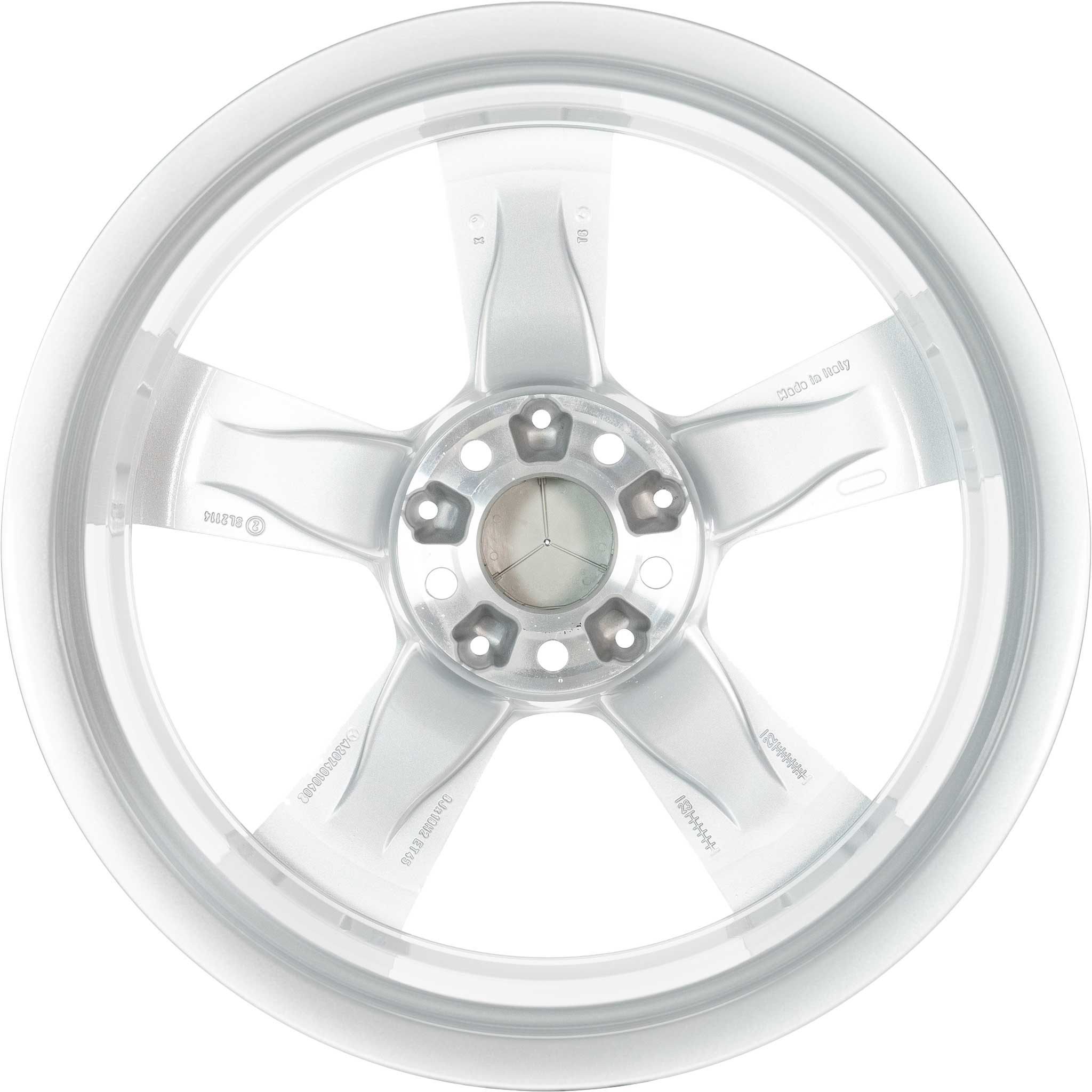 Mercedes 5 Spoke [207-18] Titanium Silver Alloy Wheel Product Image #3